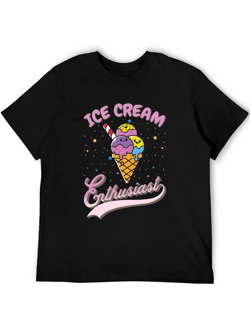 Ice Cream Enthusiast Graphic T-Shirt
