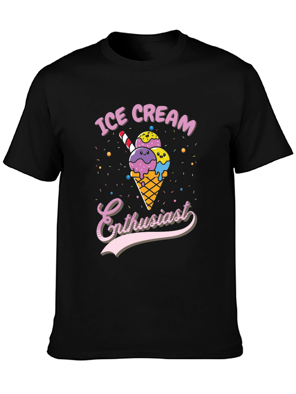 Ice Cream Enthusiast Graphic T-Shirt