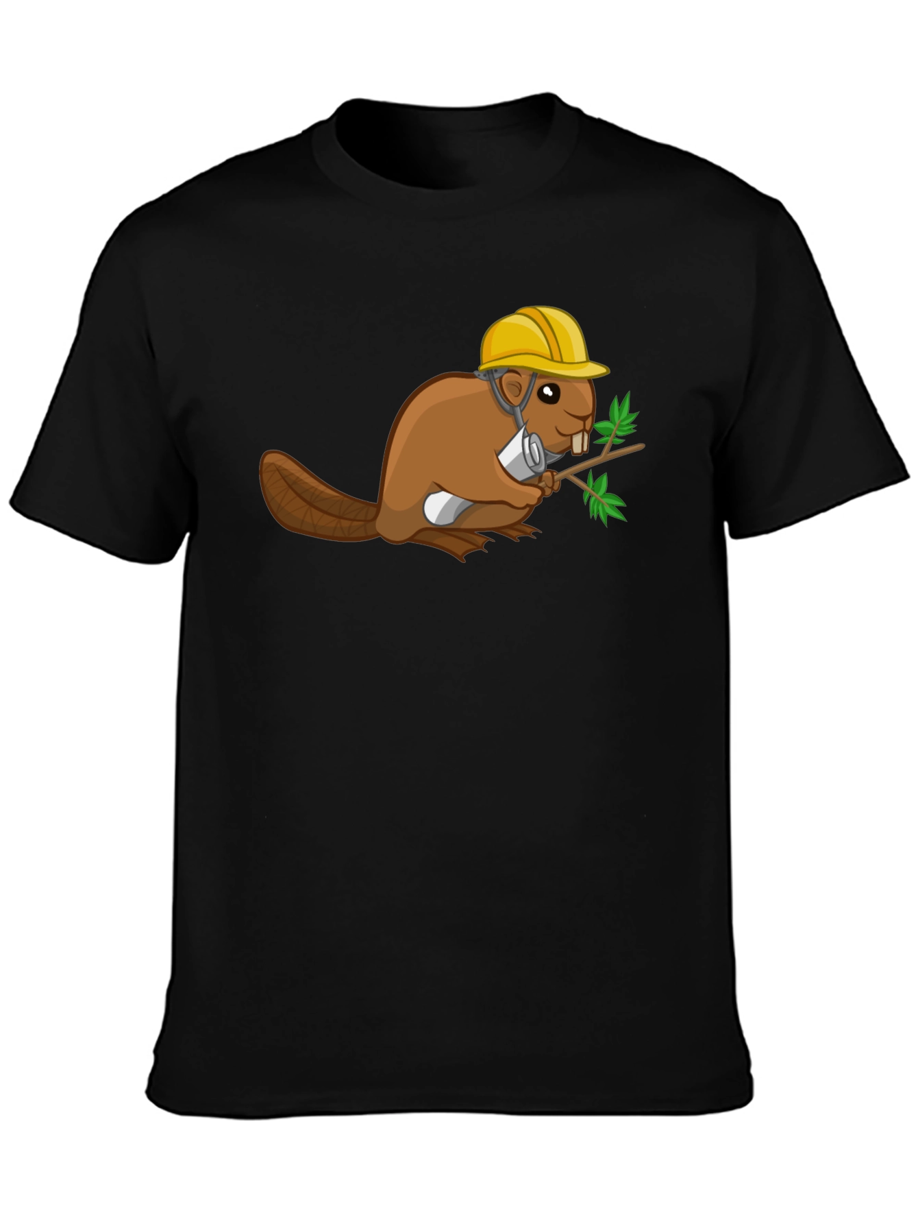 Construction Beaver Graphic T-Shirt