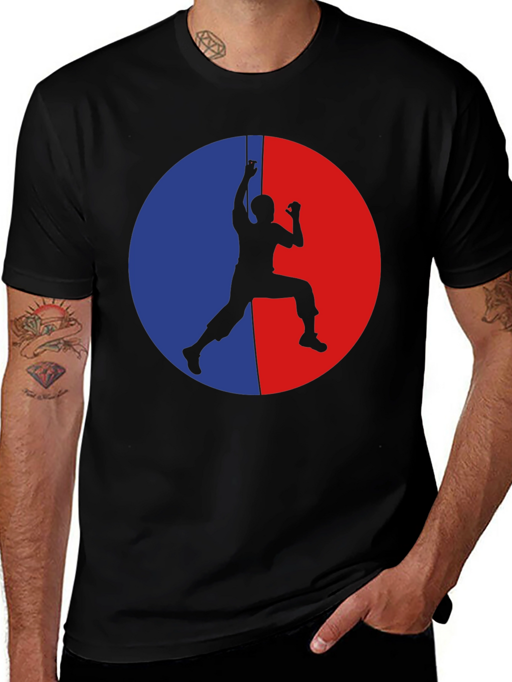 Climbing Silhouette Graphic T-Shirt