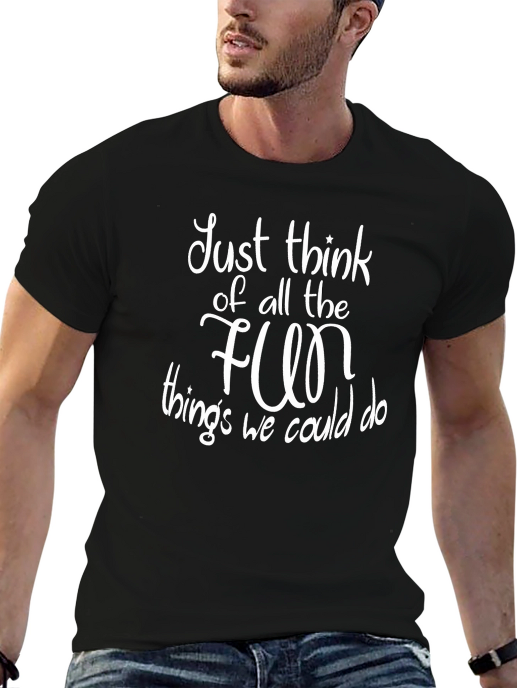 Fun Things T-Shirt - Black Cotton Tee