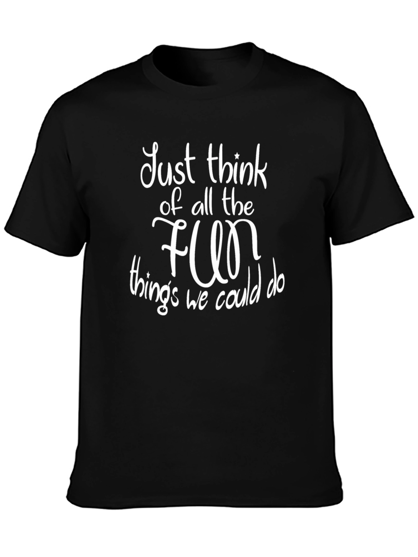 Fun Things T-Shirt - Black Cotton Tee