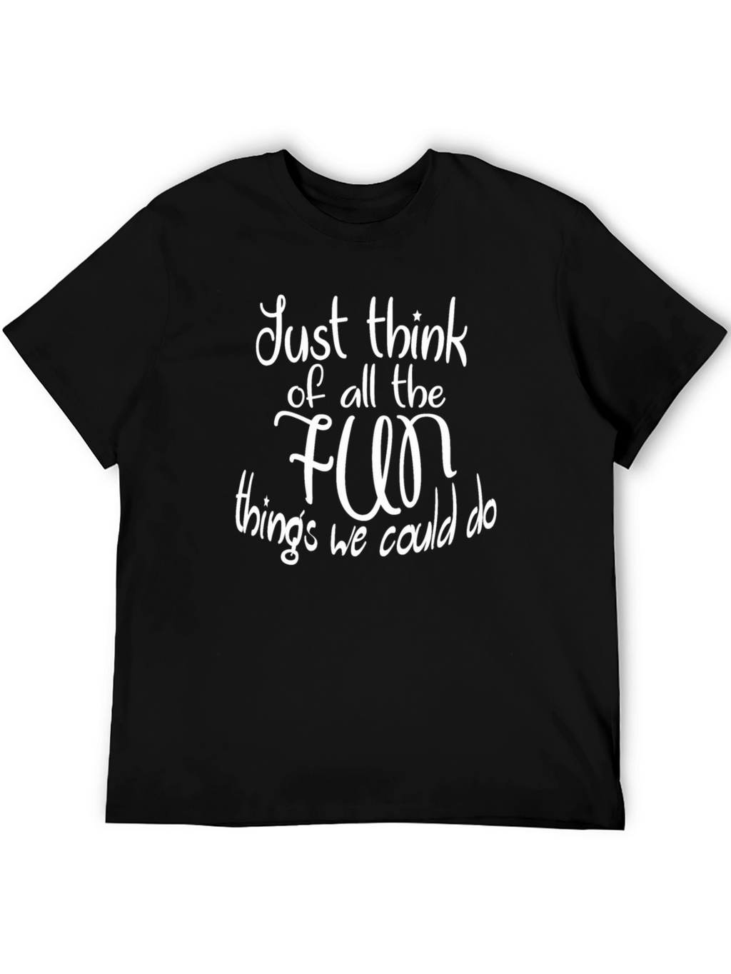 Fun Things T-Shirt - Black Cotton Tee
