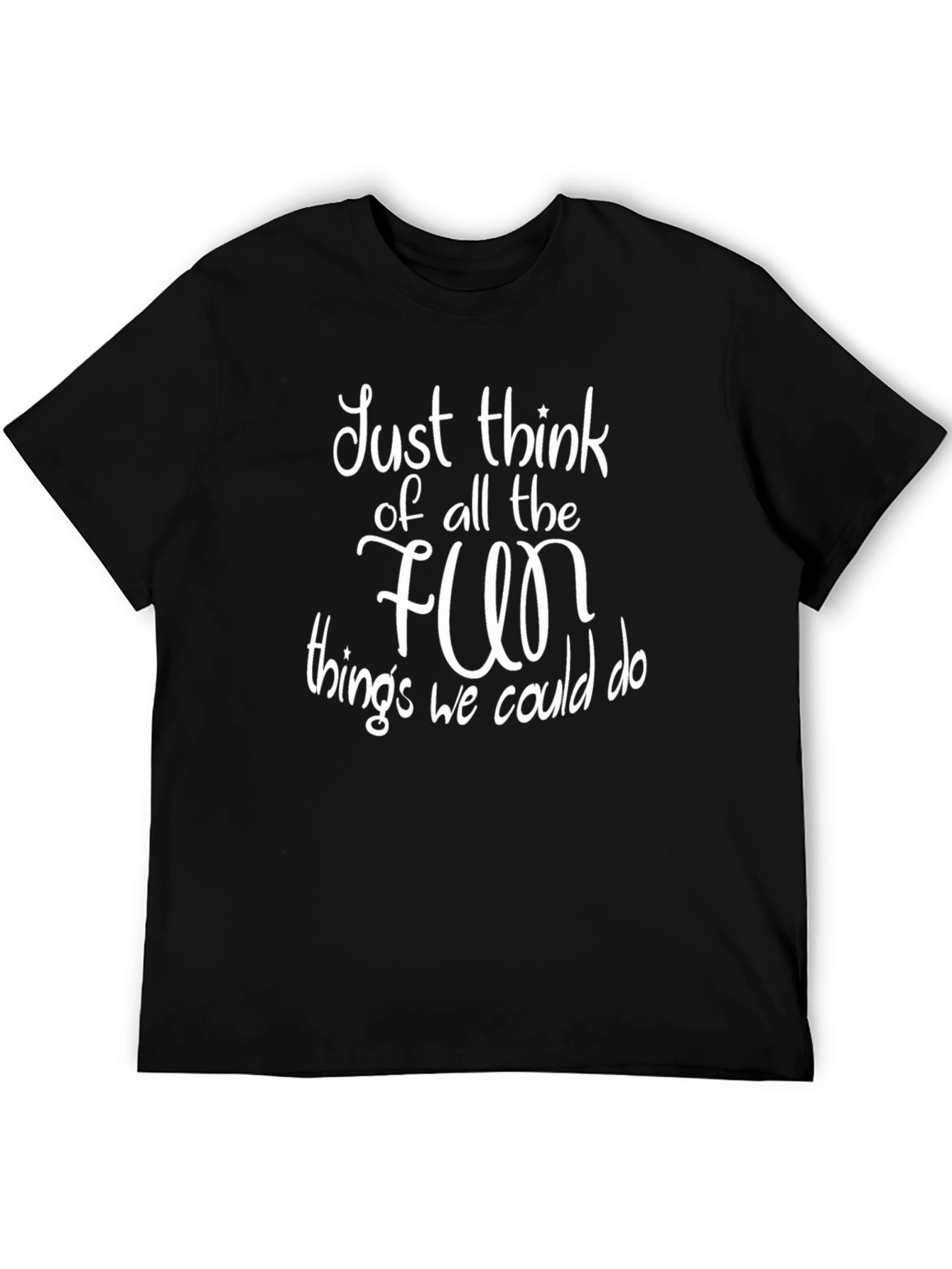 Fun Things T-Shirt - Black Cotton Tee