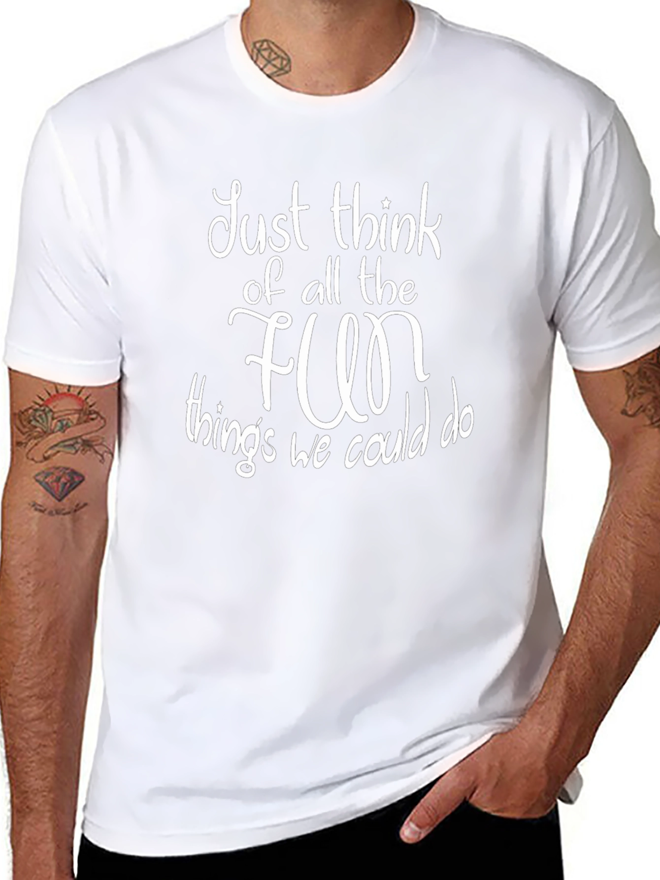 Fun Things T-Shirt - Black Cotton Tee