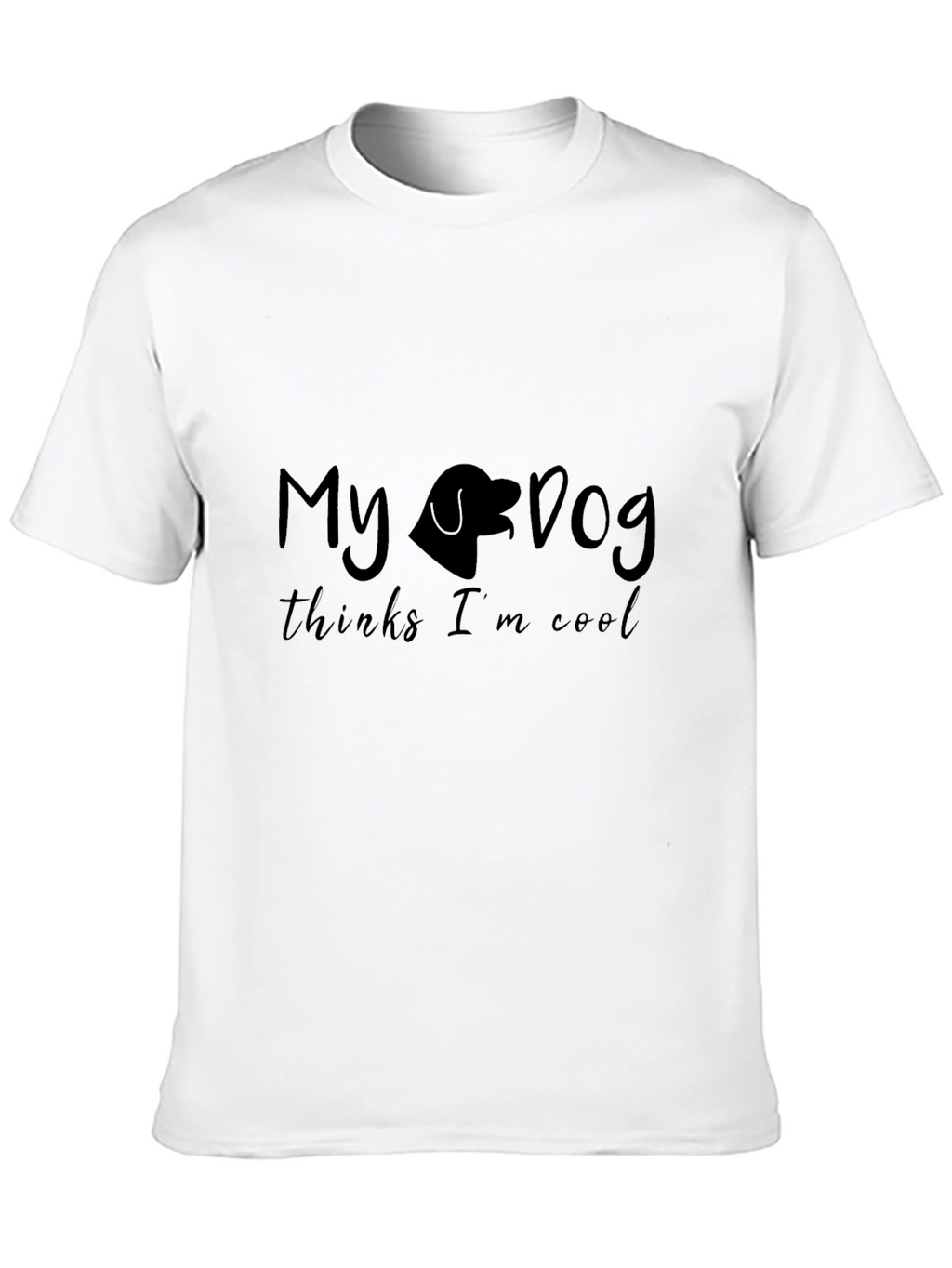 My Dog Thinks Im Cool Black Graphic Tee