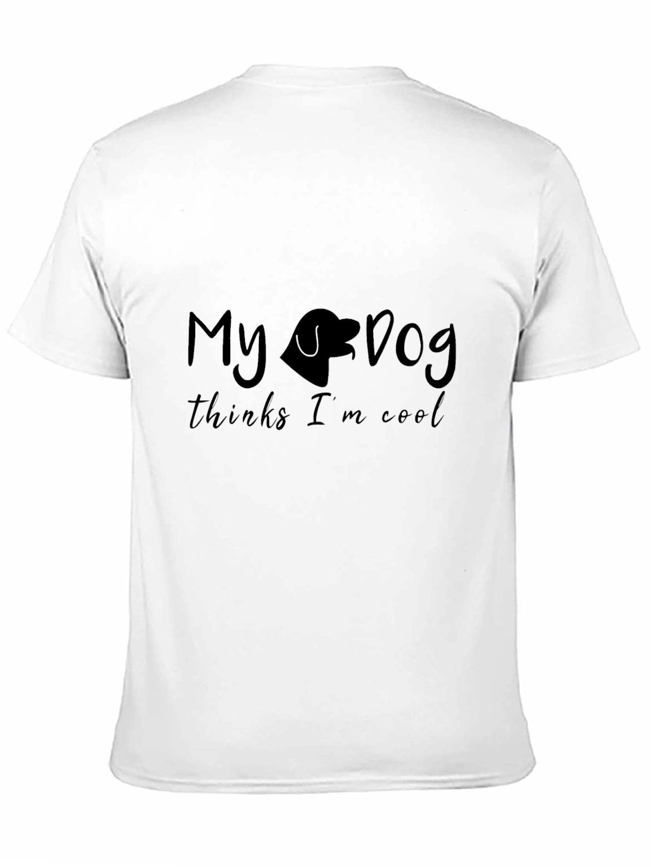 My Dog Thinks Im Cool Black Graphic Tee
