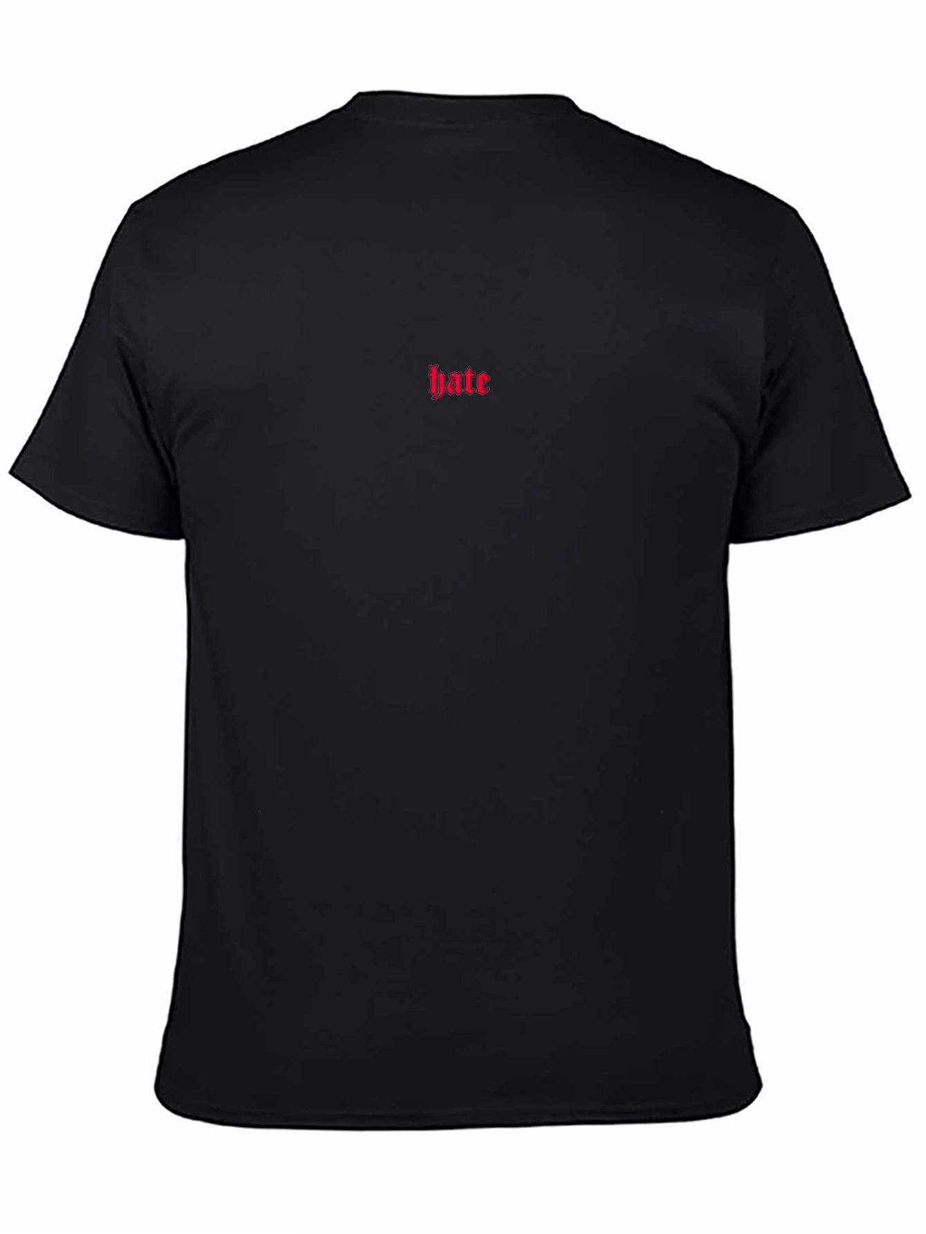 Hate Embroidered Black T-Shirt