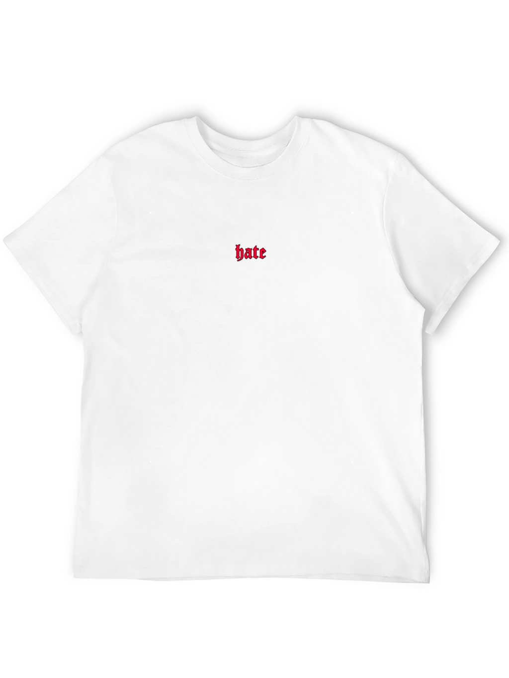 Hate Embroidered Black T-Shirt