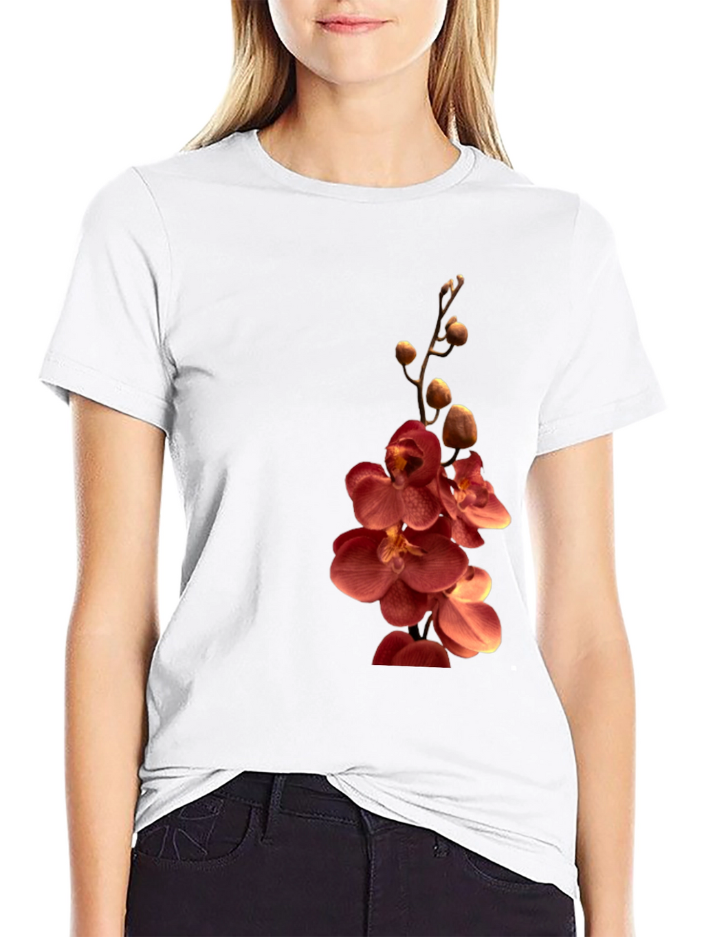 Floral Print Crew Neck T-Shirt