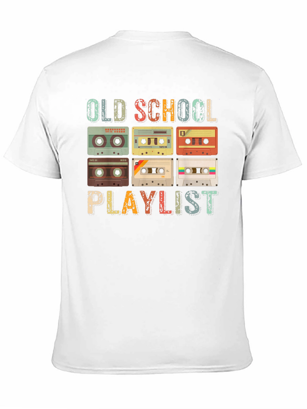 Old School Playlist Cassette Tape Graphic Tee