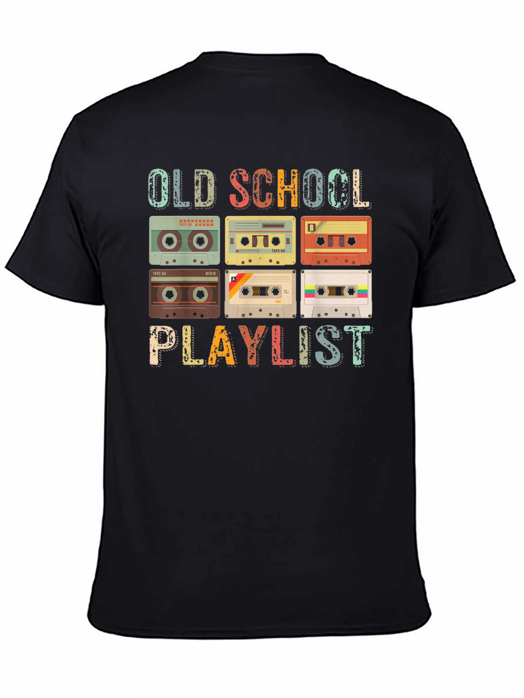 Old School Playlist Cassette Tape Graphic Tee