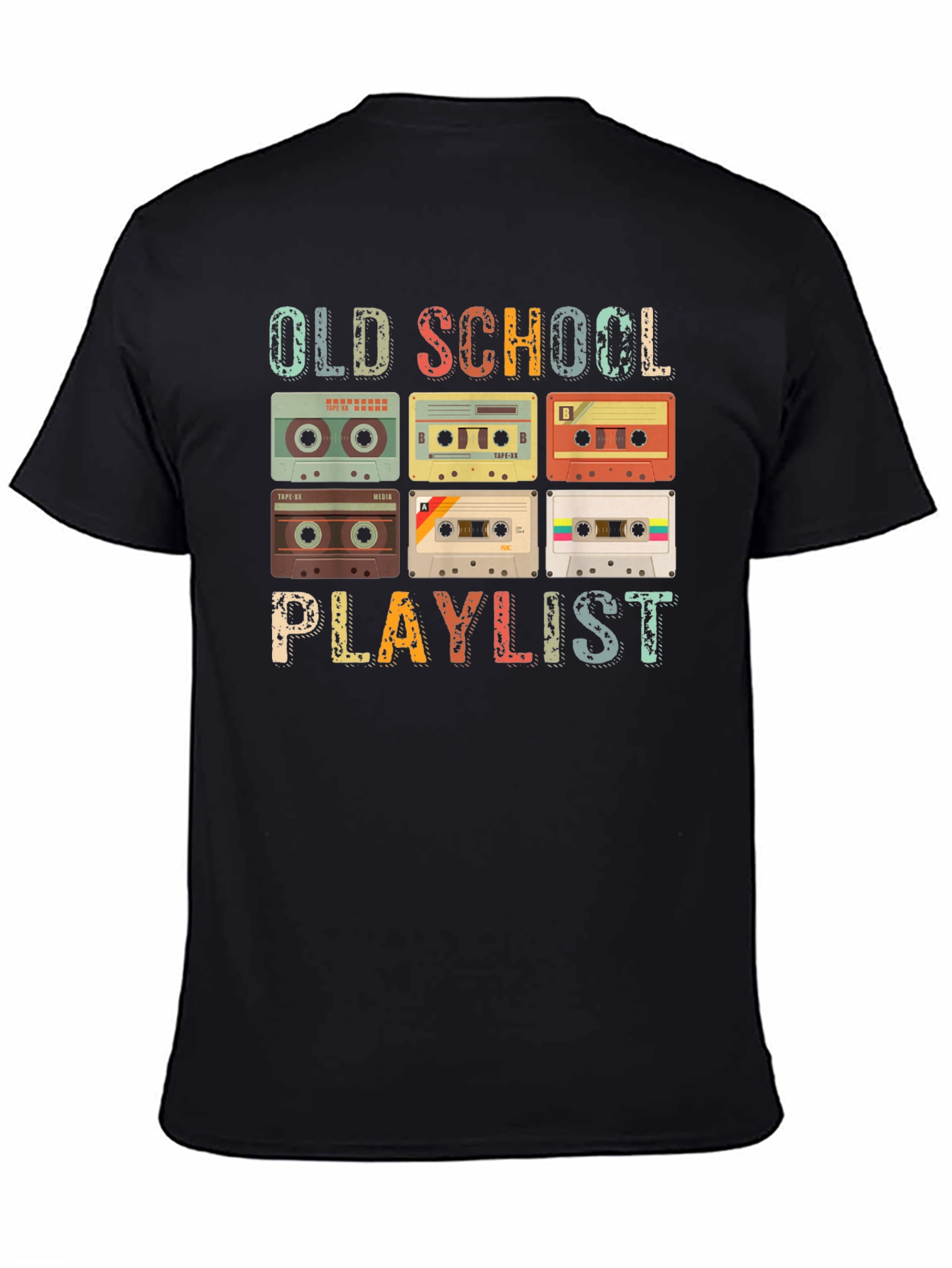 Old School Playlist Cassette Tape Graphic Tee