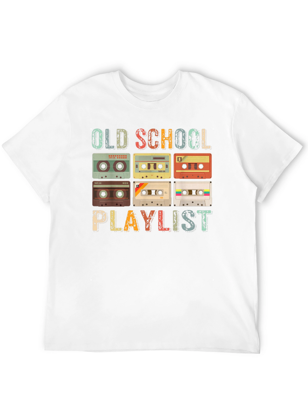 Old School Playlist Cassette Tape Graphic Tee