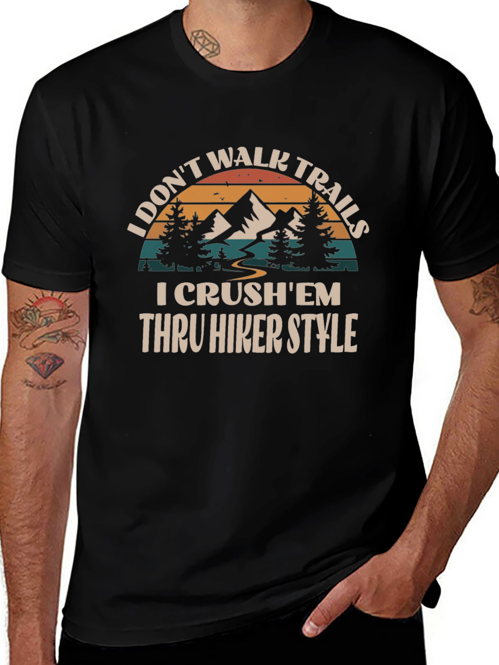 I Crushem Thru Hiker Style Graphic Tee