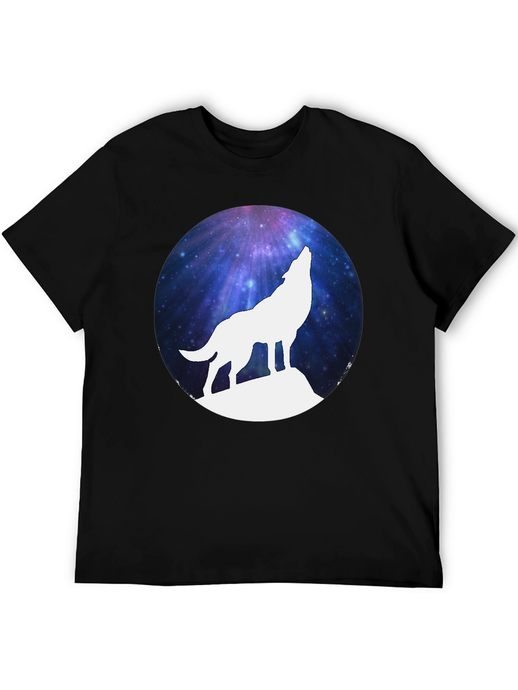 Galaxy Wolf Silhouette T-Shirt