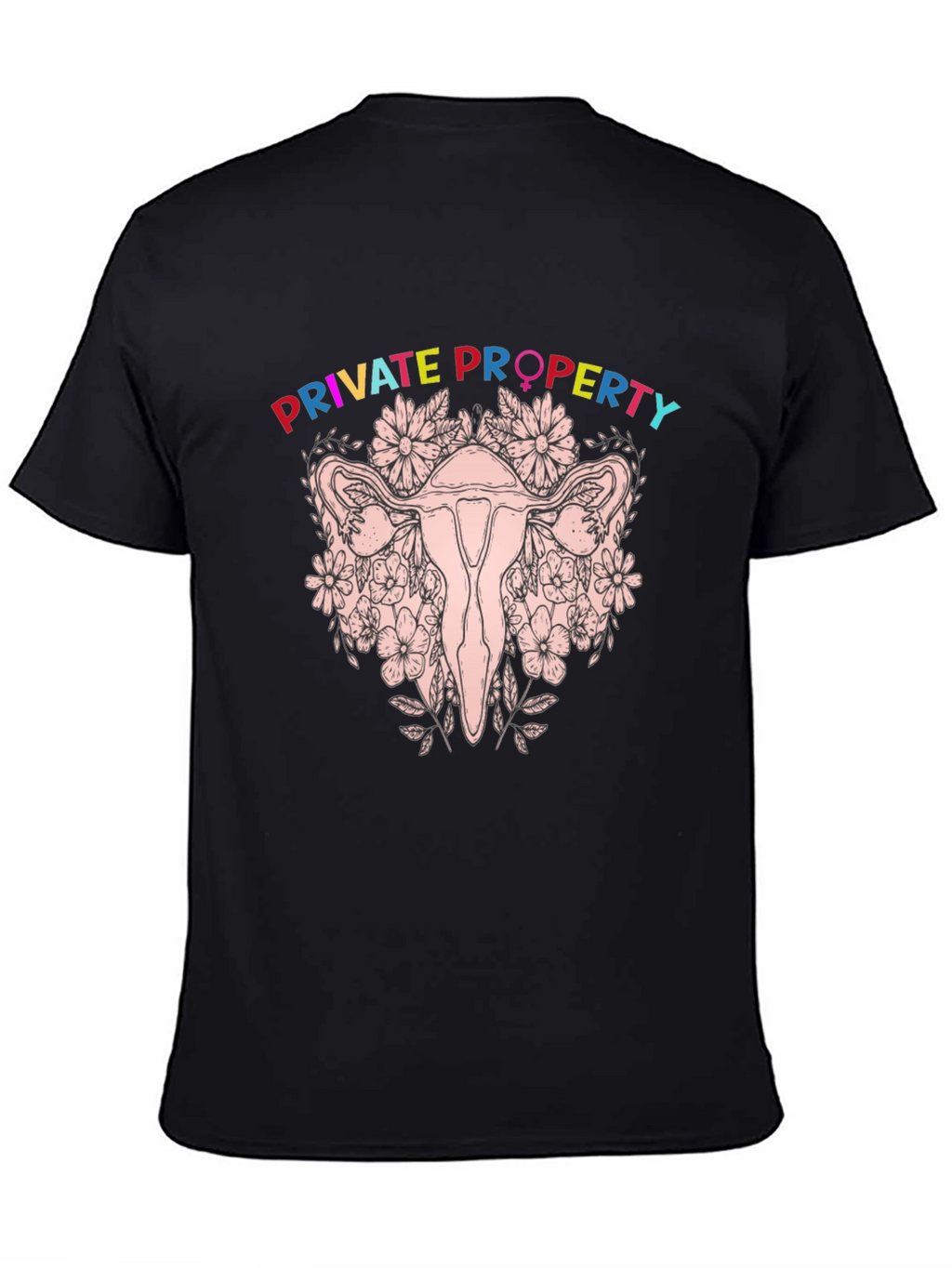 Private Property Uterus Graphic Tee - Black