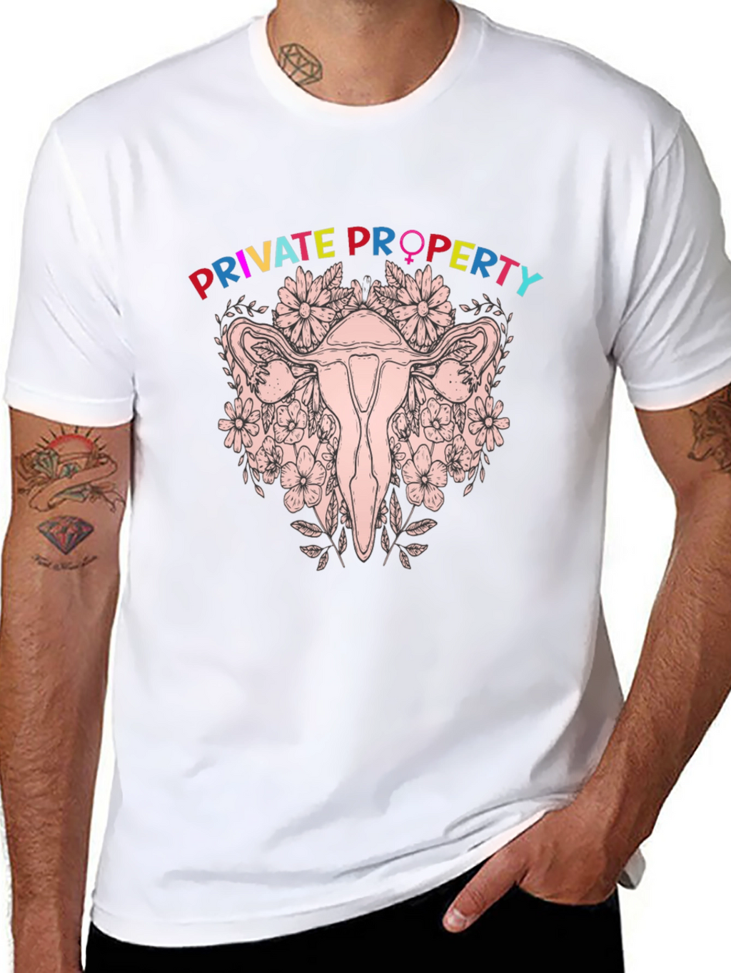 Private Property Uterus Graphic Tee - Black