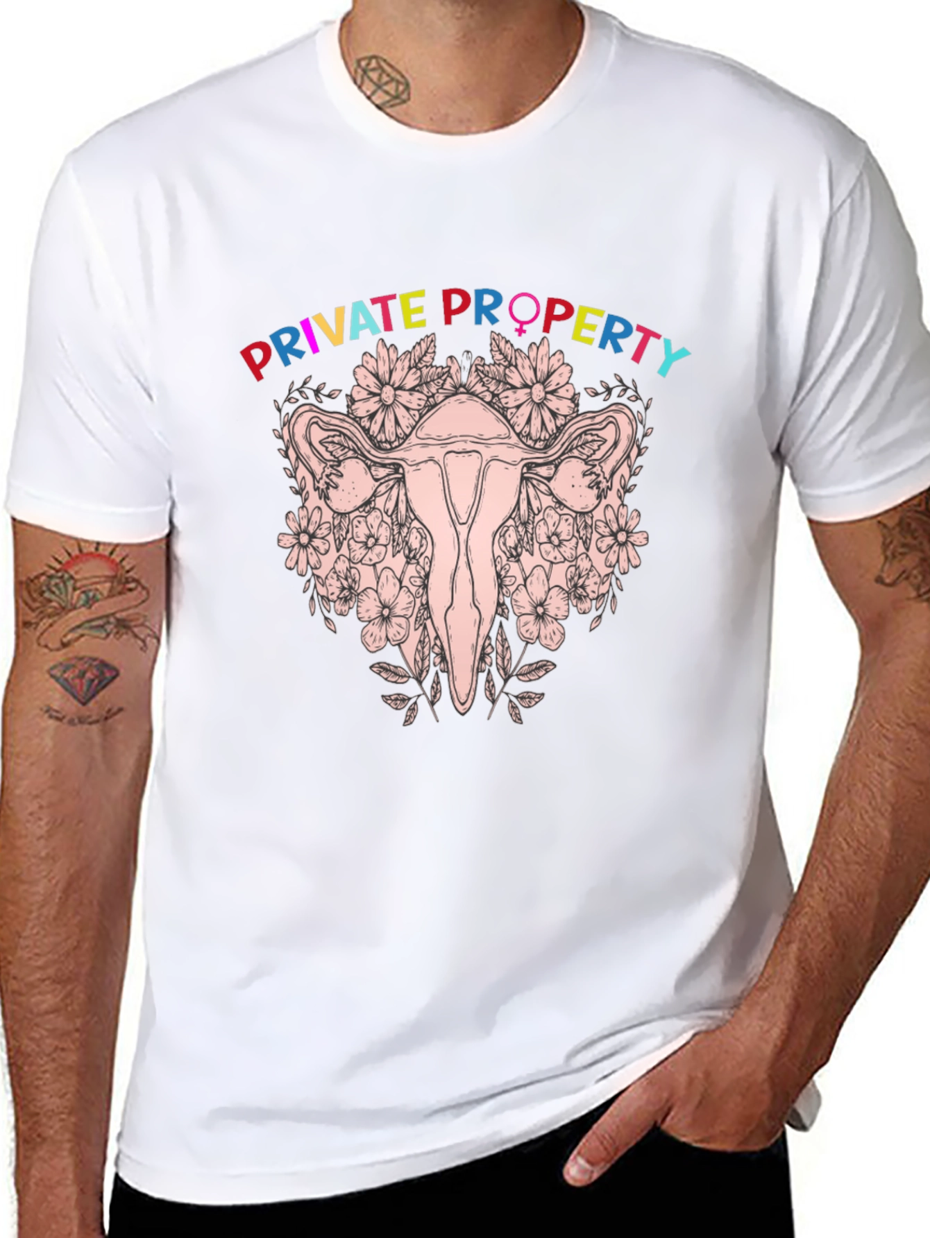 Private Property Uterus Graphic Tee - Black