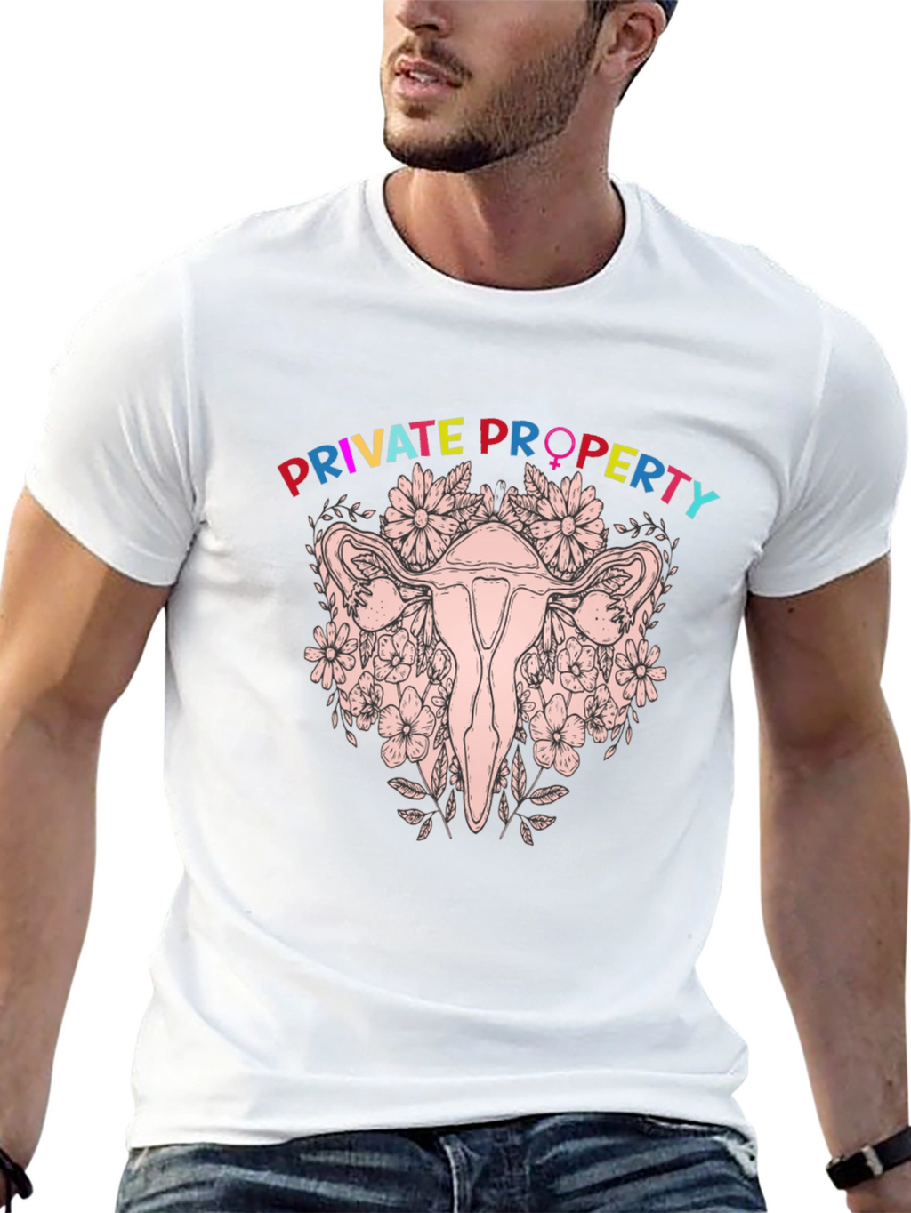 Private Property Uterus Graphic Tee - Black