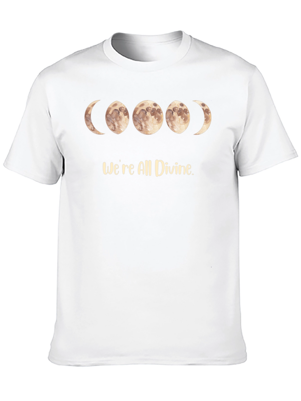Divine Moon Phase Black T-Shirt