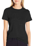 Paw Print Graphic Black T-Shirt