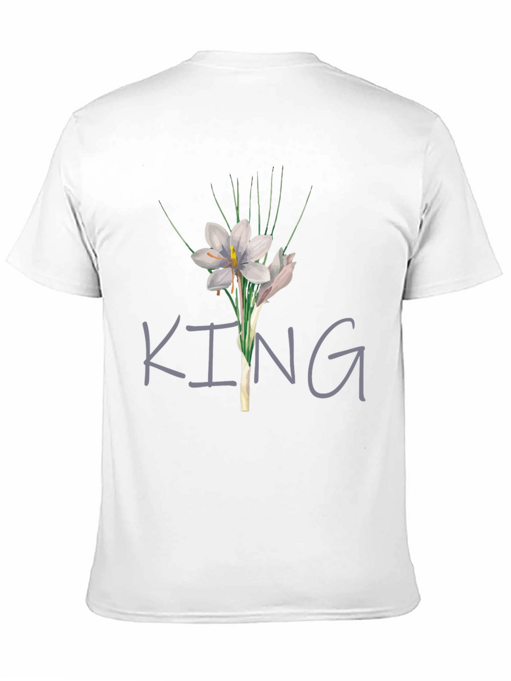 King Flower Graphic T-Shirt - Black