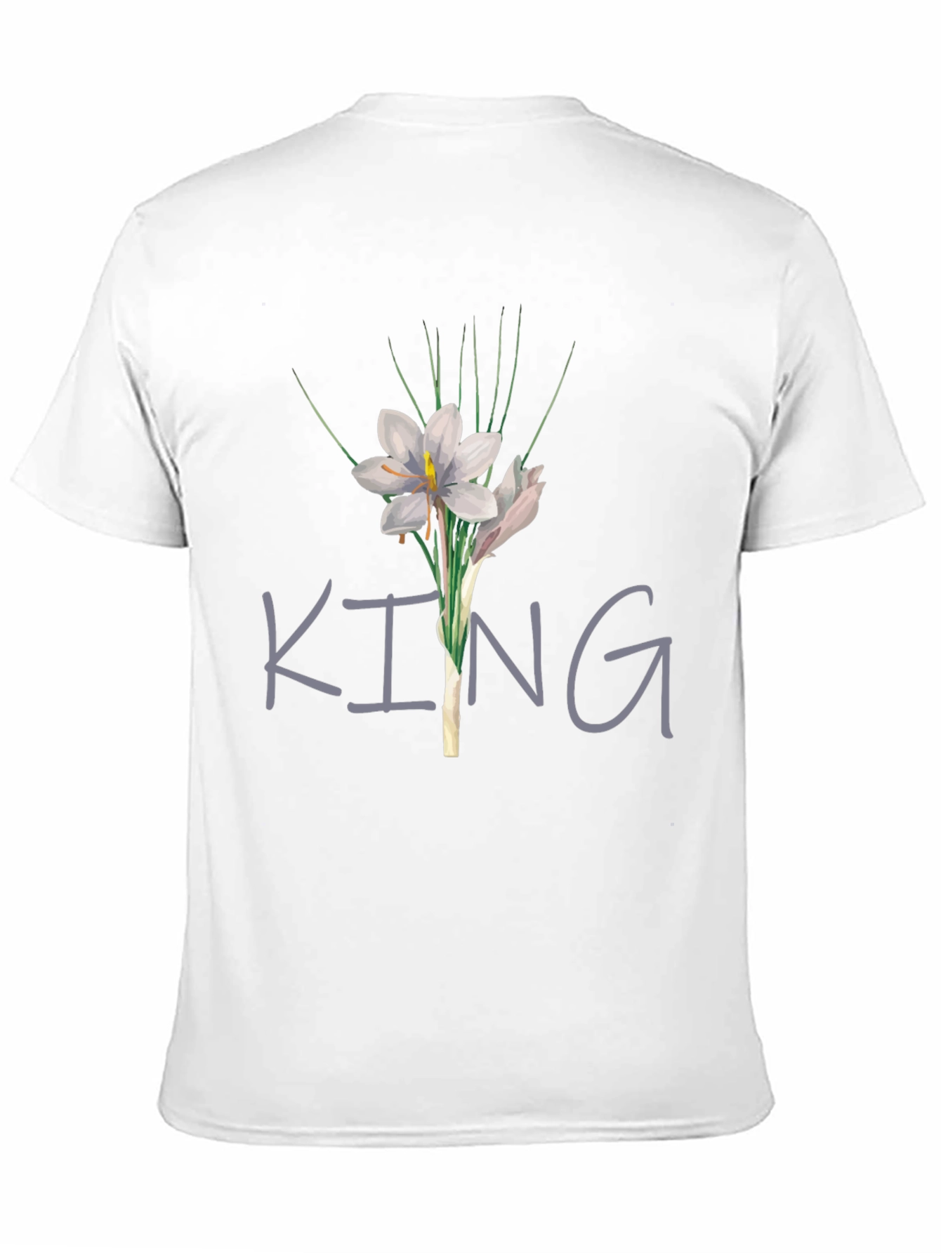 King Flower Graphic T-Shirt - Black