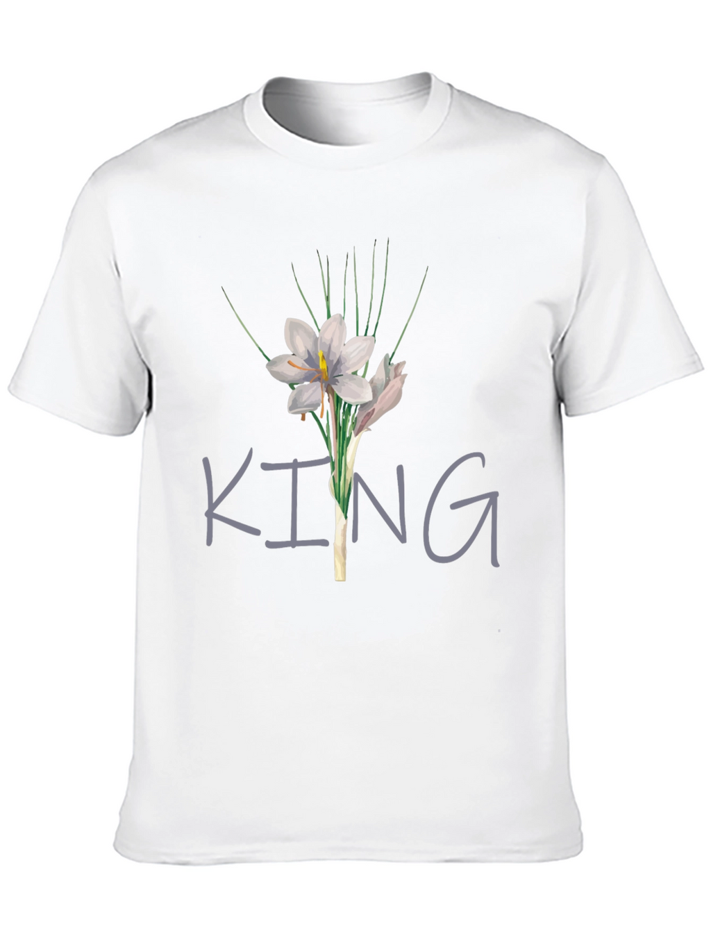 King Flower Graphic T-Shirt - Black