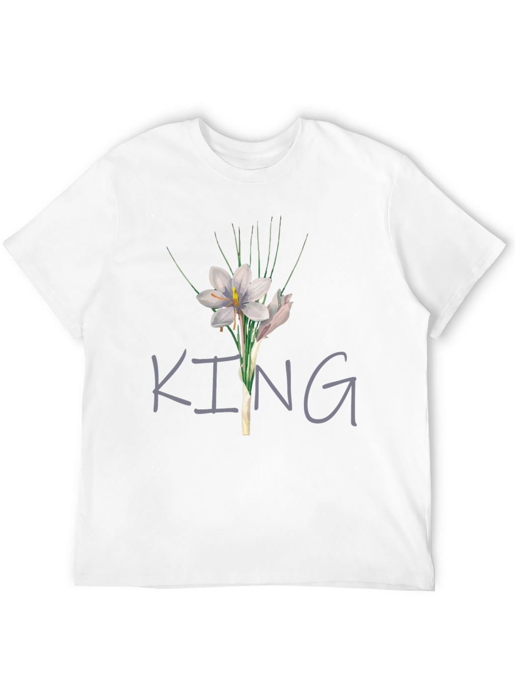 King Flower Graphic T-Shirt - Black