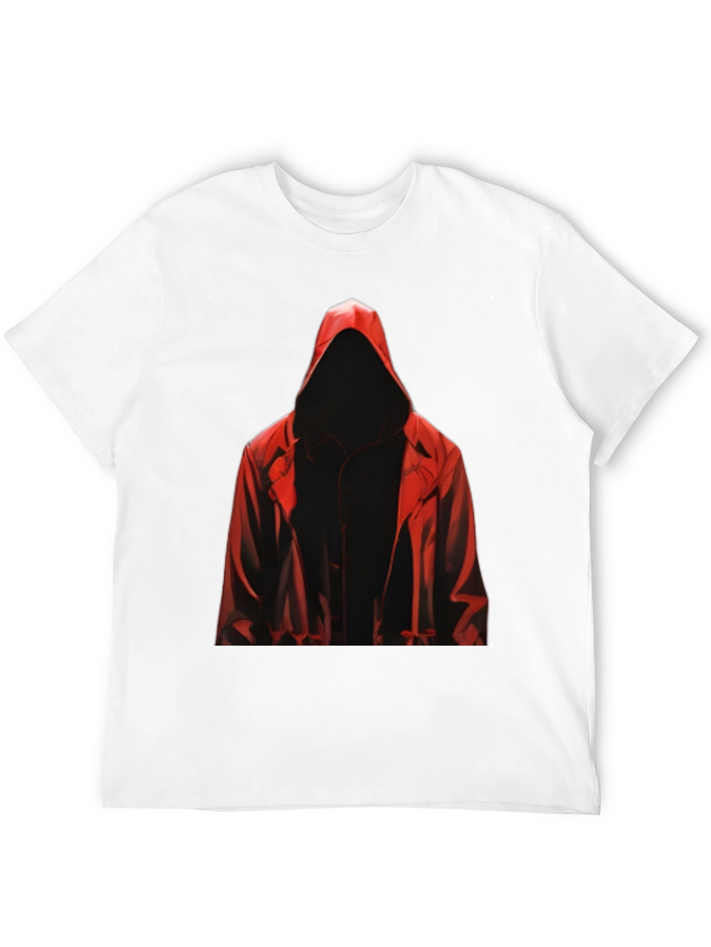 Hooded Figure Graphic Tee - Mysterious Style