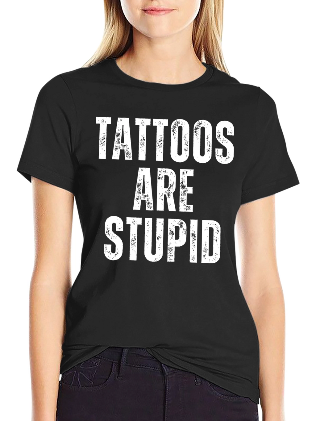 Tattoos Are Stupid Graphic T-Shirt - Mens