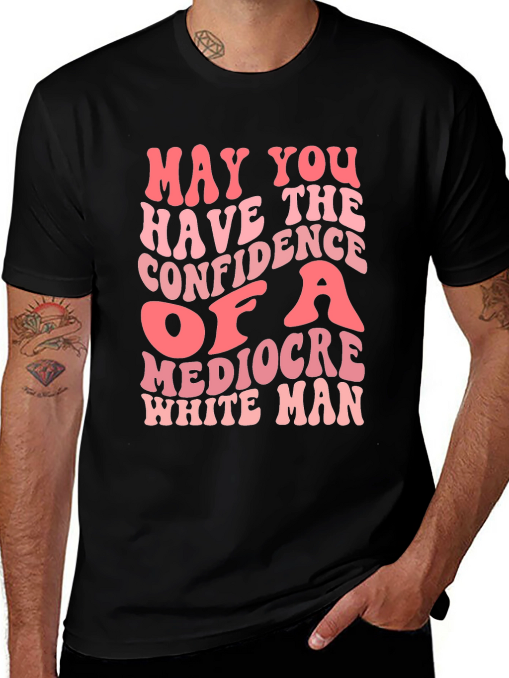 Mediocre White Man Confidence Graphic Tee