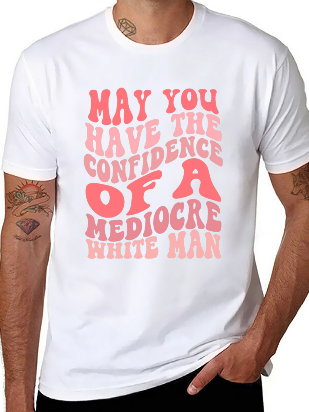 Mediocre White Man Confidence Graphic Tee