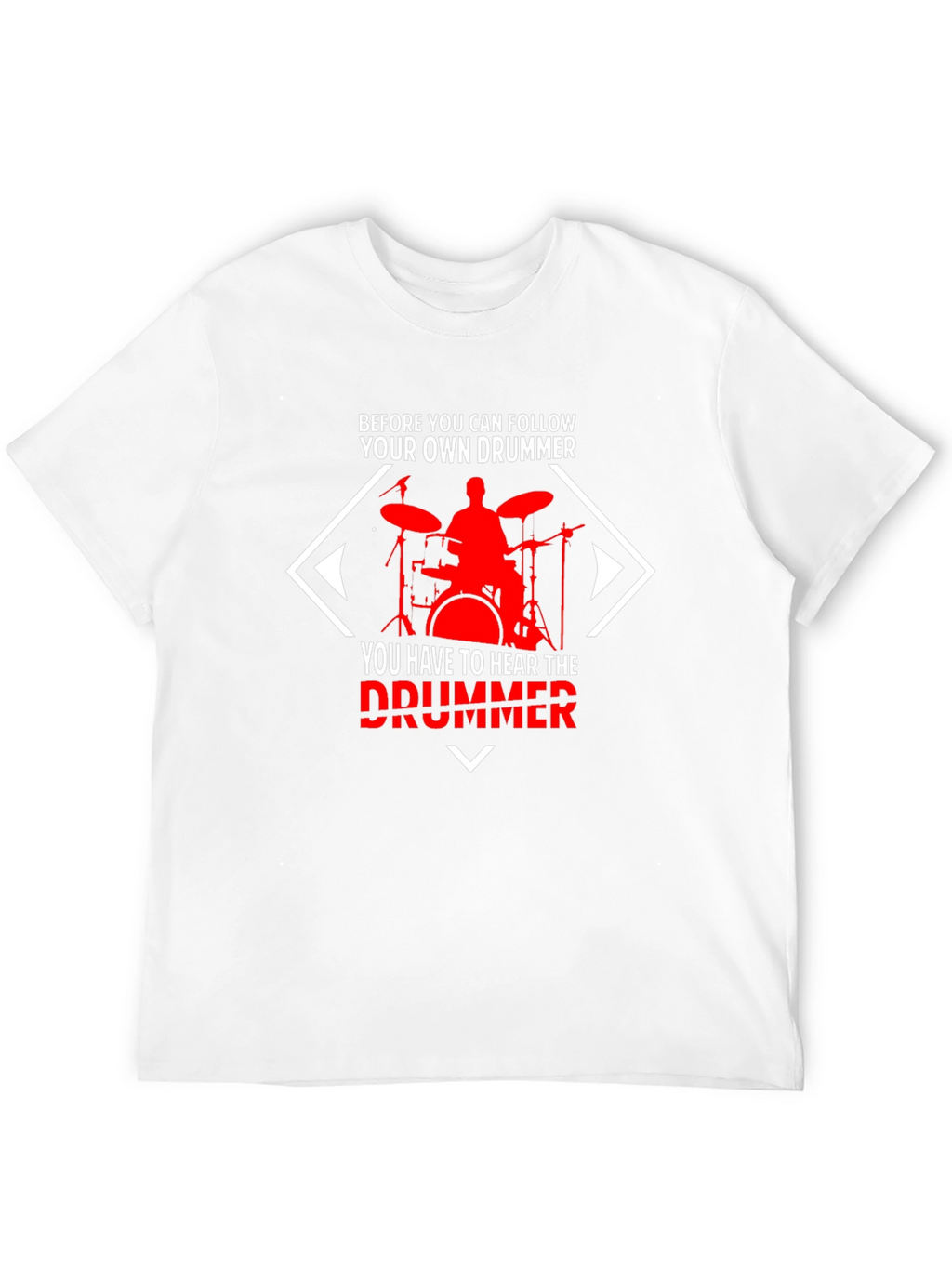 Follow Your Own Drummer T-Shirt - Black Cotton Tee