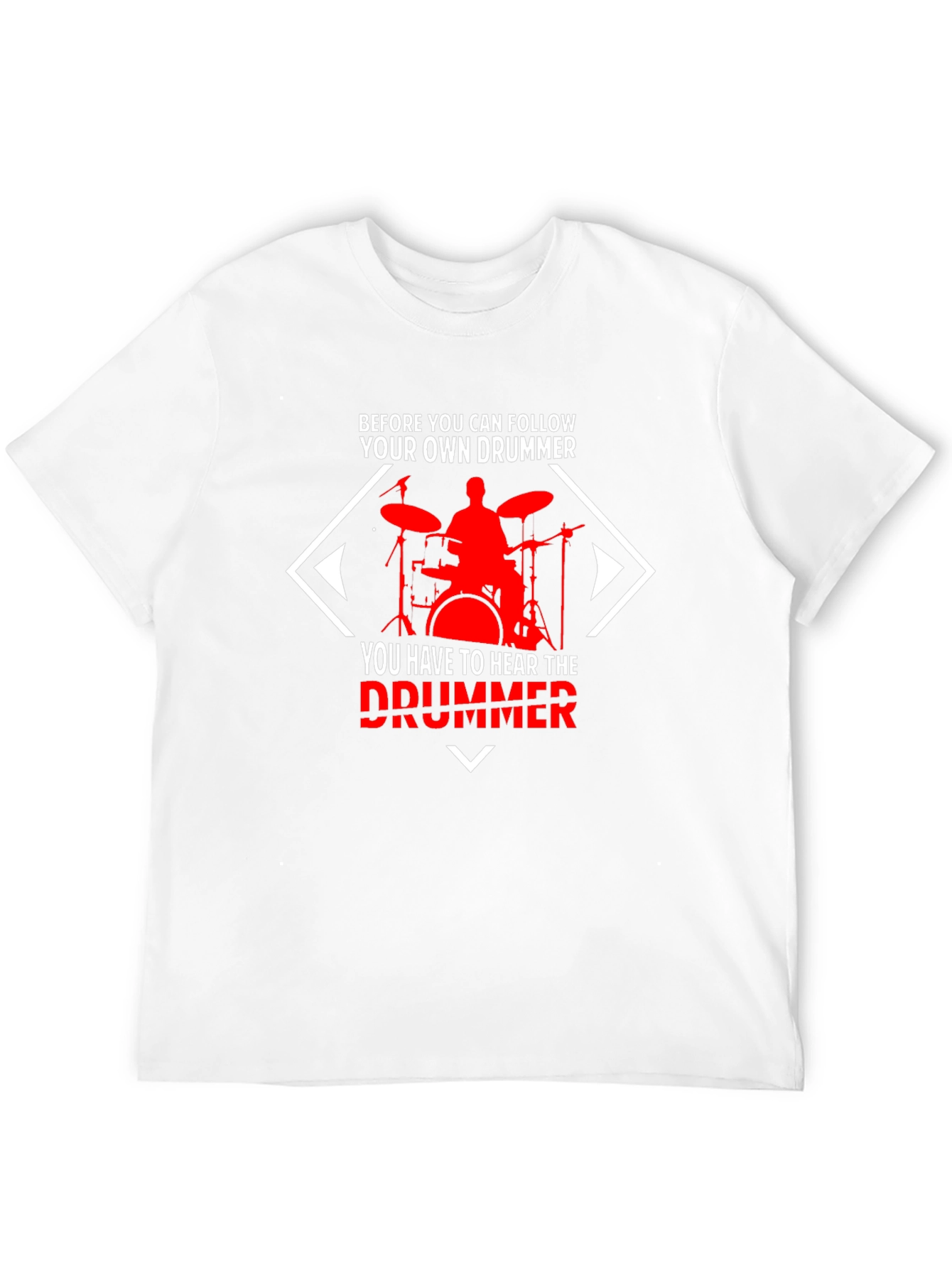 Follow Your Own Drummer T-Shirt - Black Cotton Tee