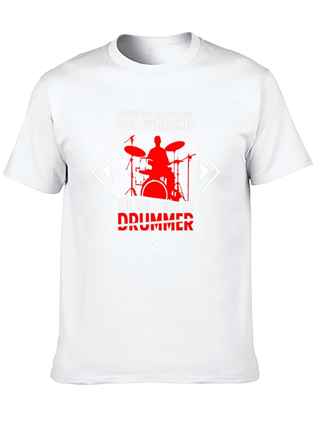 Follow Your Own Drummer T-Shirt - Black Cotton Tee
