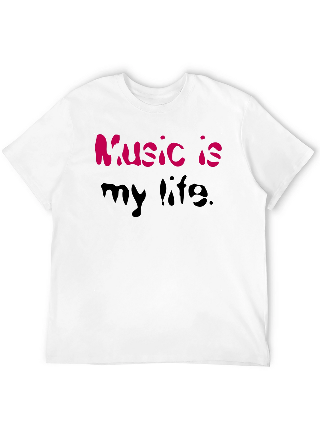 Music is My Life Graphic Tee - Black T-Shirt