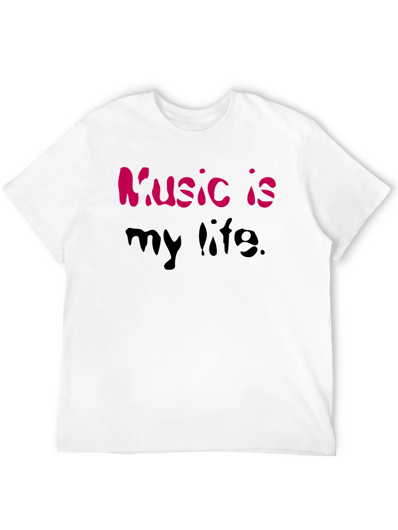 Music is My Life Graphic Tee - Black T-Shirt
