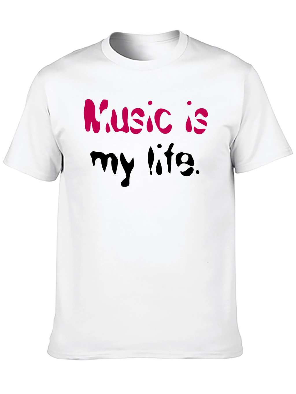 Music is My Life Graphic Tee - Black T-Shirt