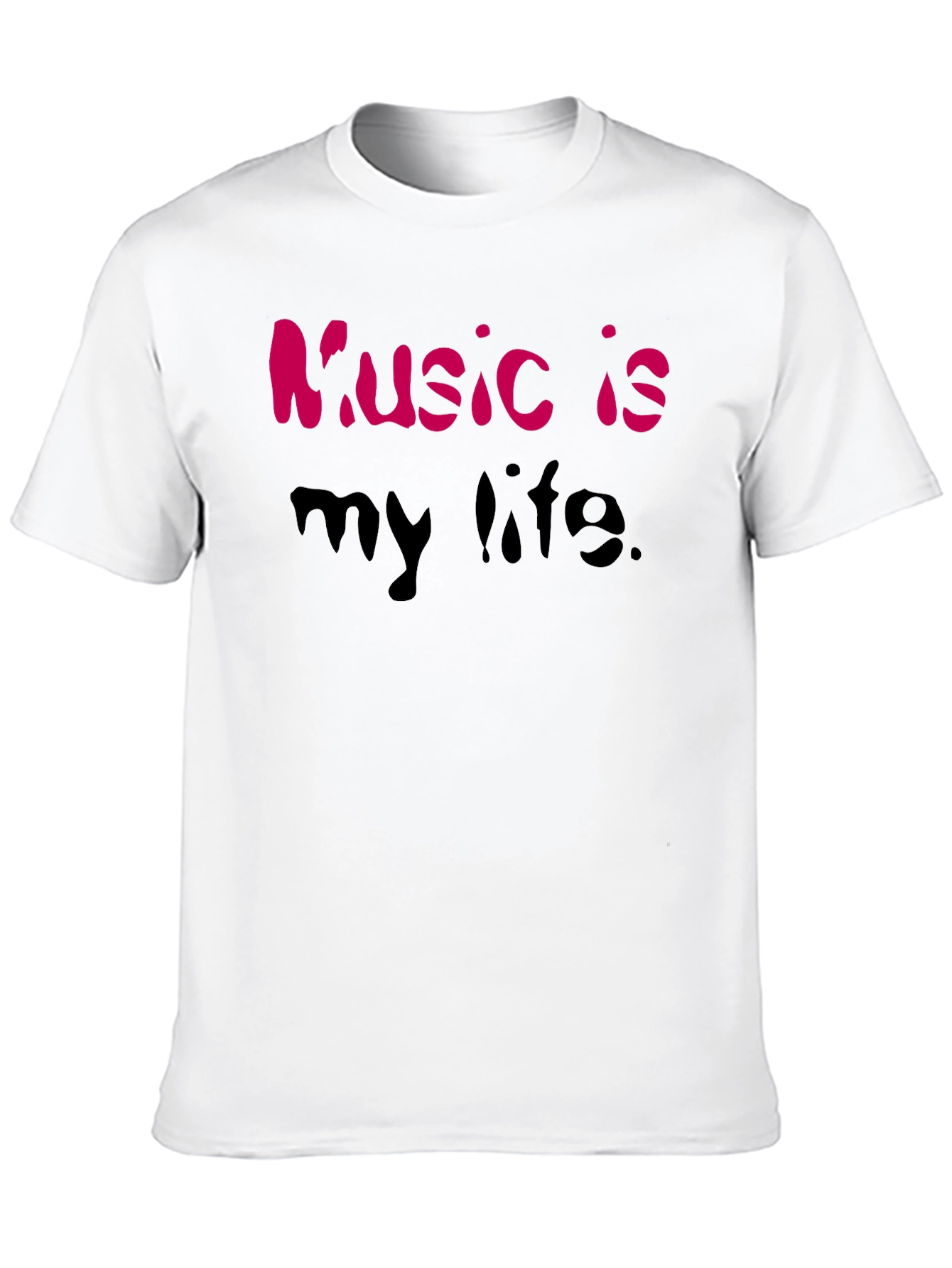 Music is My Life Graphic Tee - Black T-Shirt