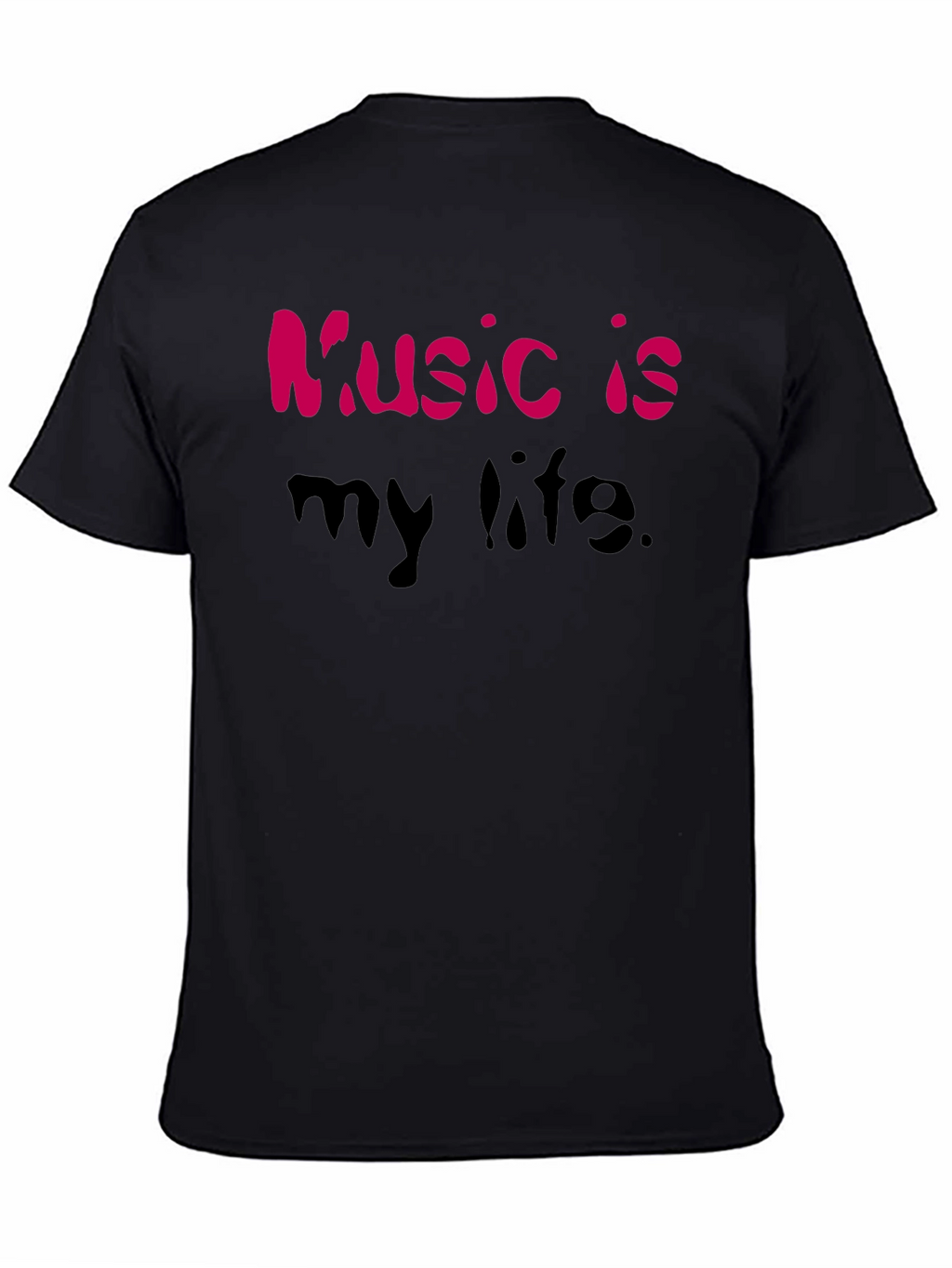 Music is My Life Graphic Tee - Black T-Shirt