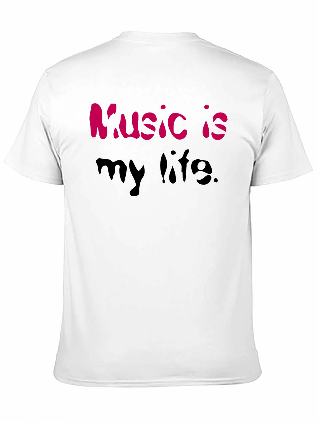 Music is My Life Graphic Tee - Black T-Shirt