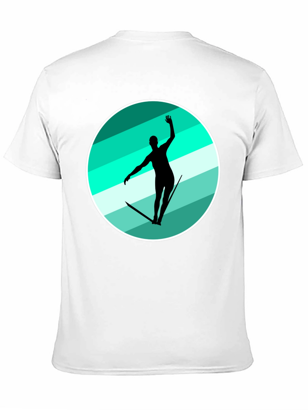 Water Ski Silhouette Graphic Tee - Black