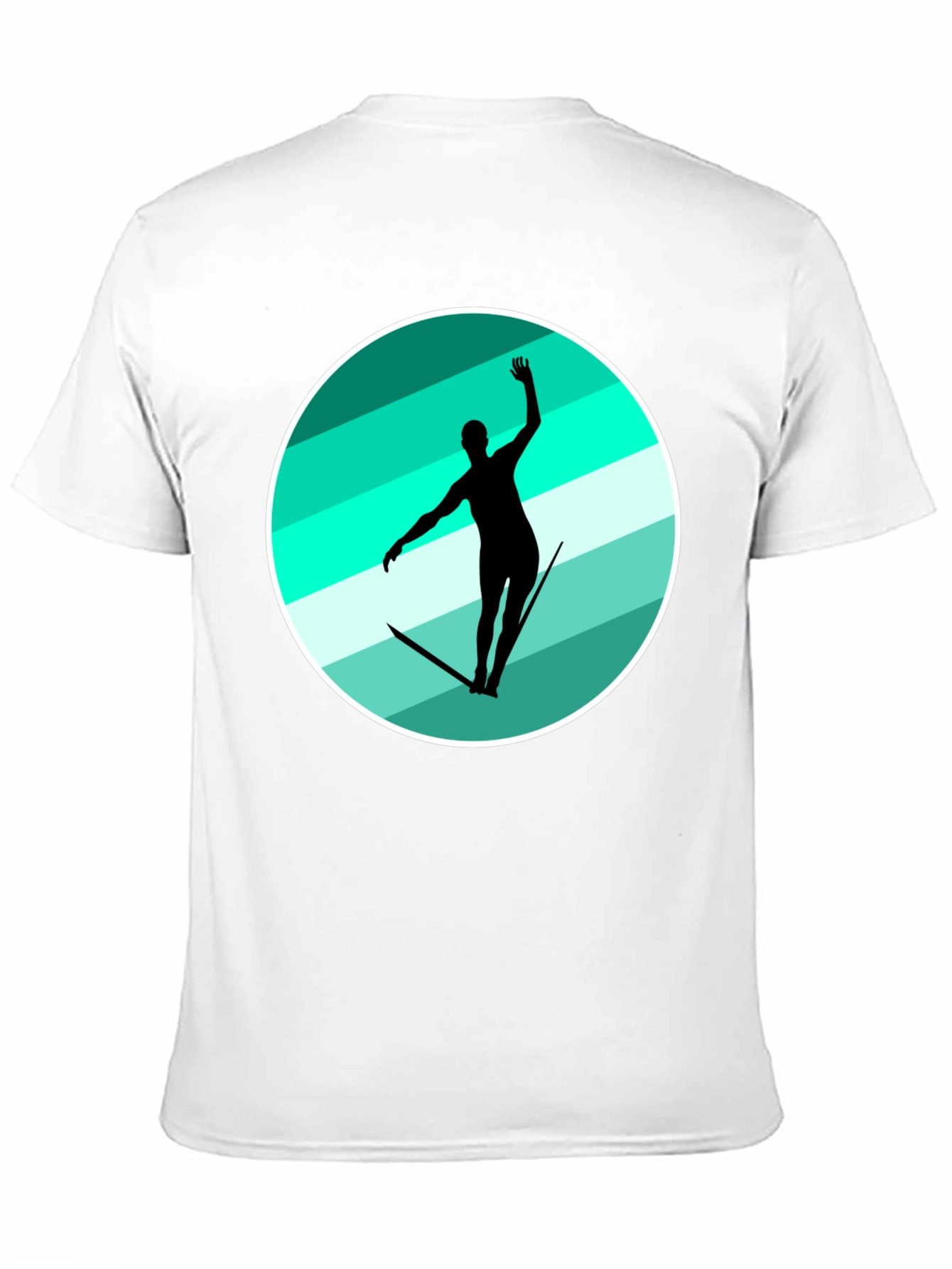 Water Ski Silhouette Graphic Tee - Black
