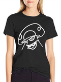 Cool Black T-Shirt with Mushroom Design