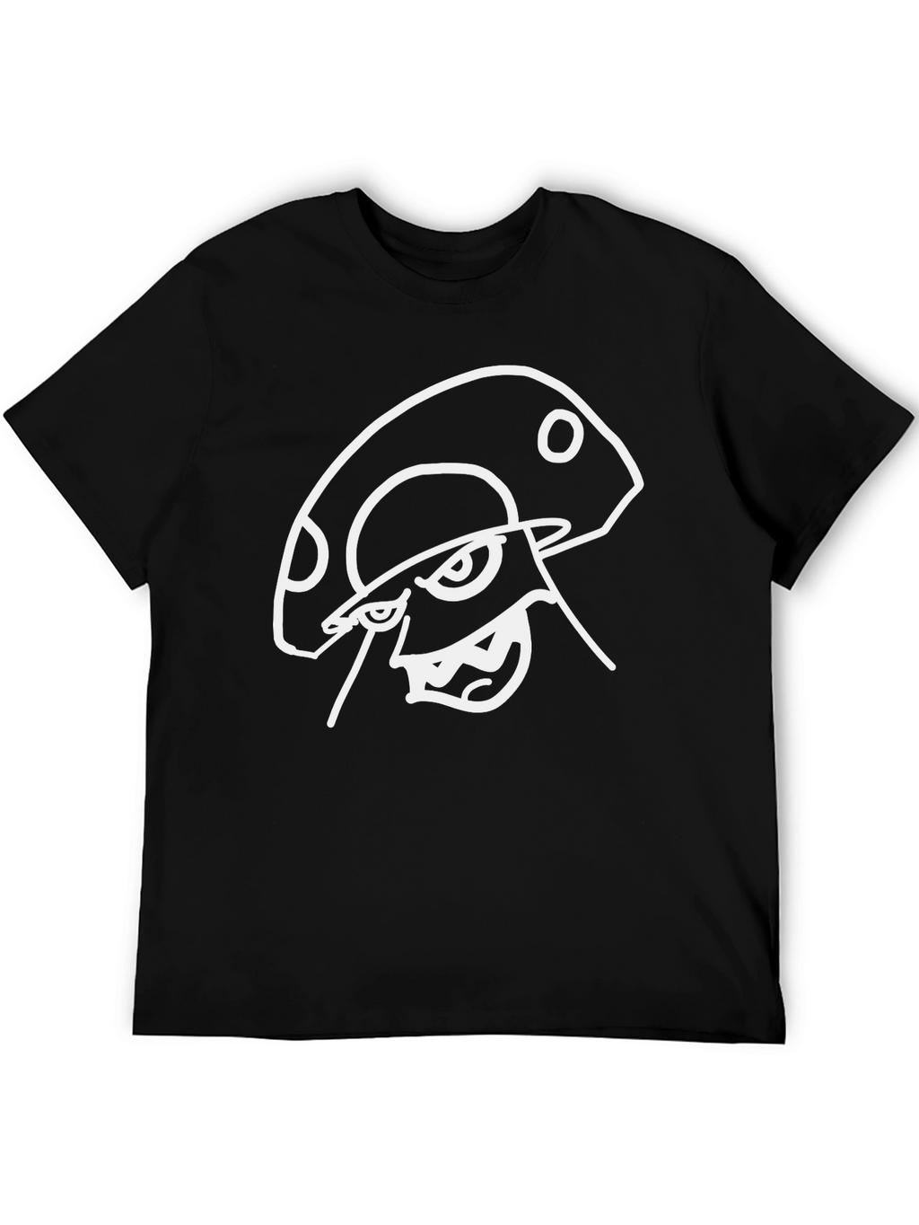 Cool Black T-Shirt with Mushroom Design