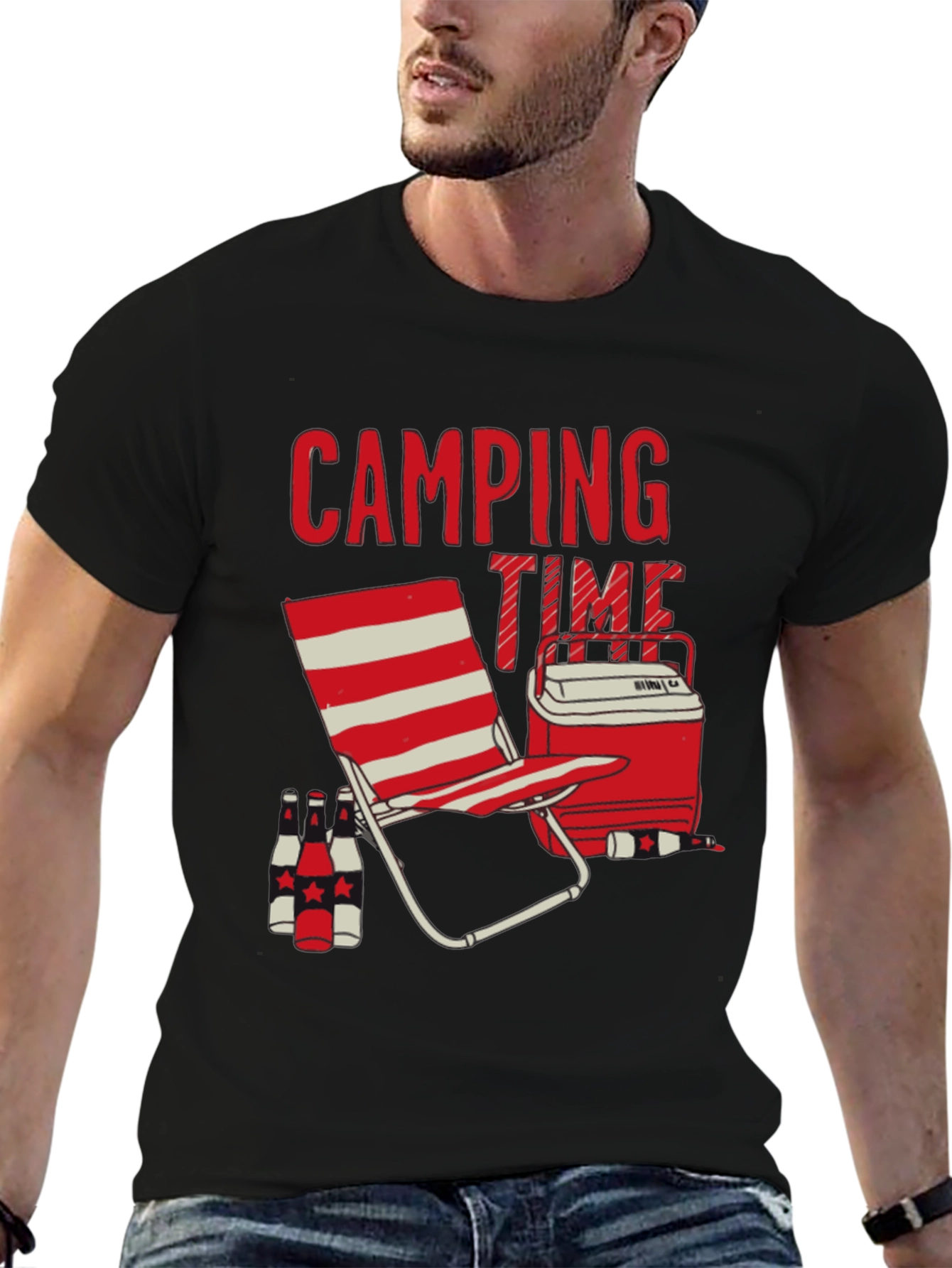 Camping Time Graphic Tee - Black