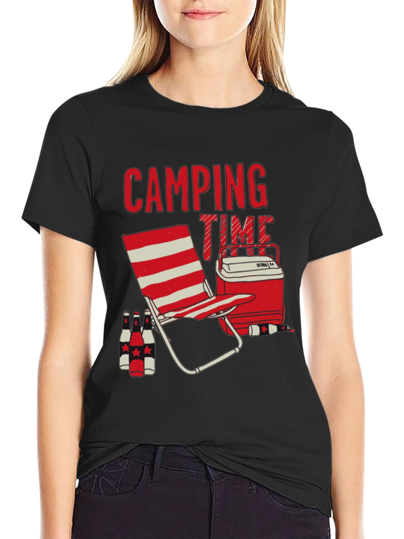 Camping Time Graphic Tee - Black