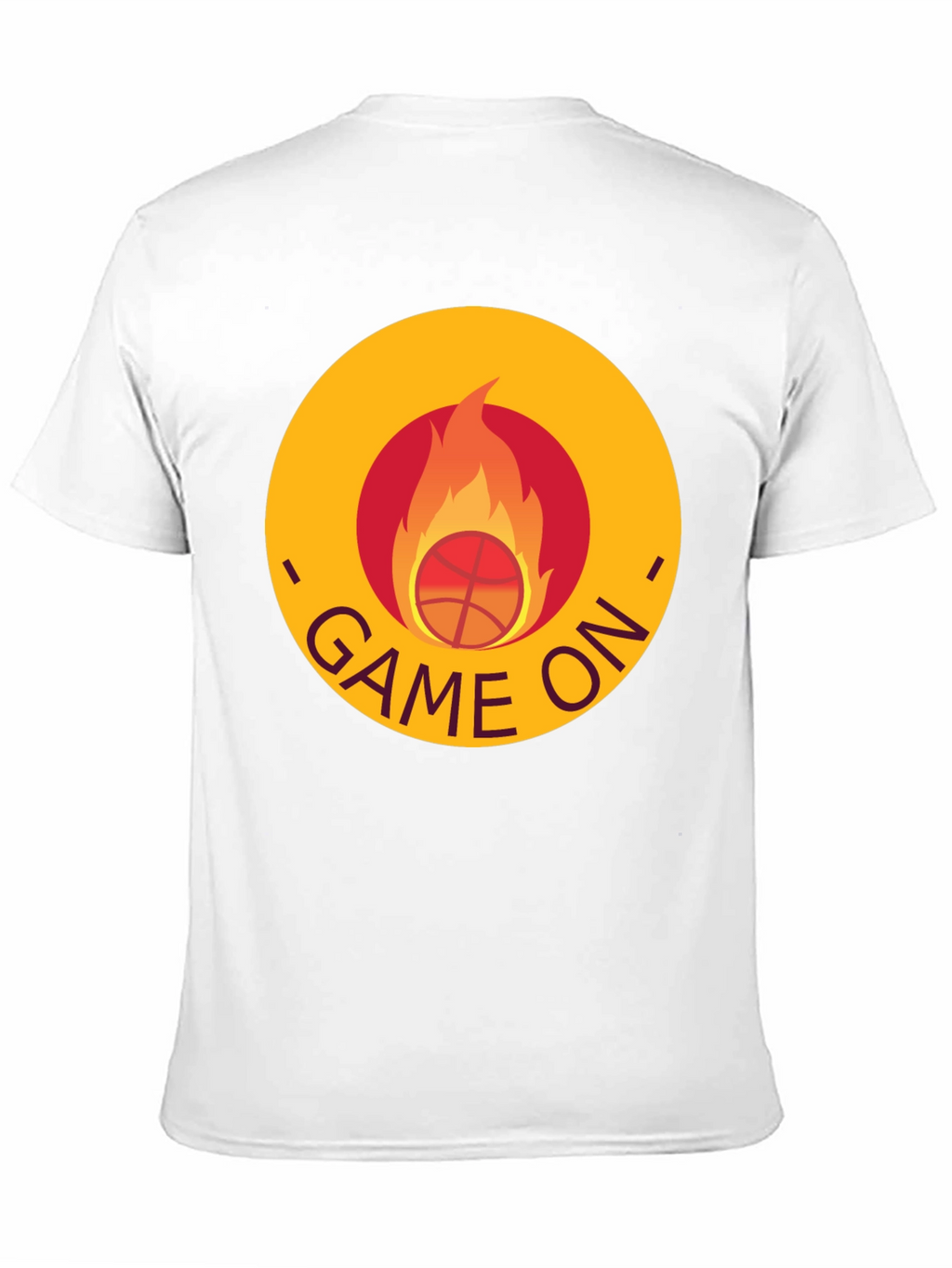 Game On Basketball Flame Graphic Tee